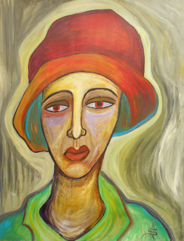 Femme au chapeau rouge